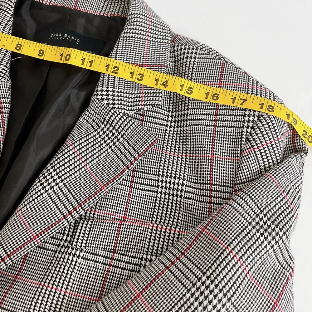 Zara Basic Womens Checked Jacket Blazer Button Cl… - image 8